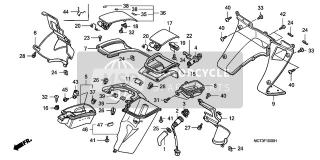 Honda FJS600D 2004 Scatola interna per un 2004 Honda FJS600D